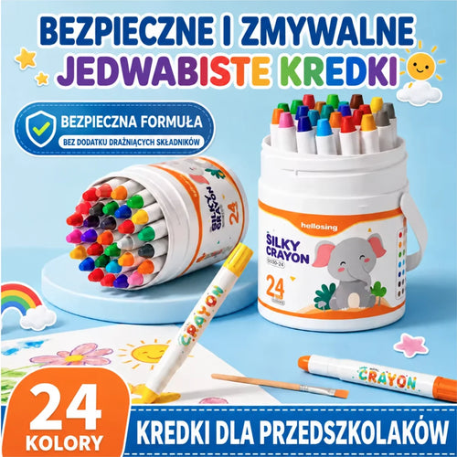 Magiczne Kredki – bezpieczne i zmywalne jedwabiste kredki