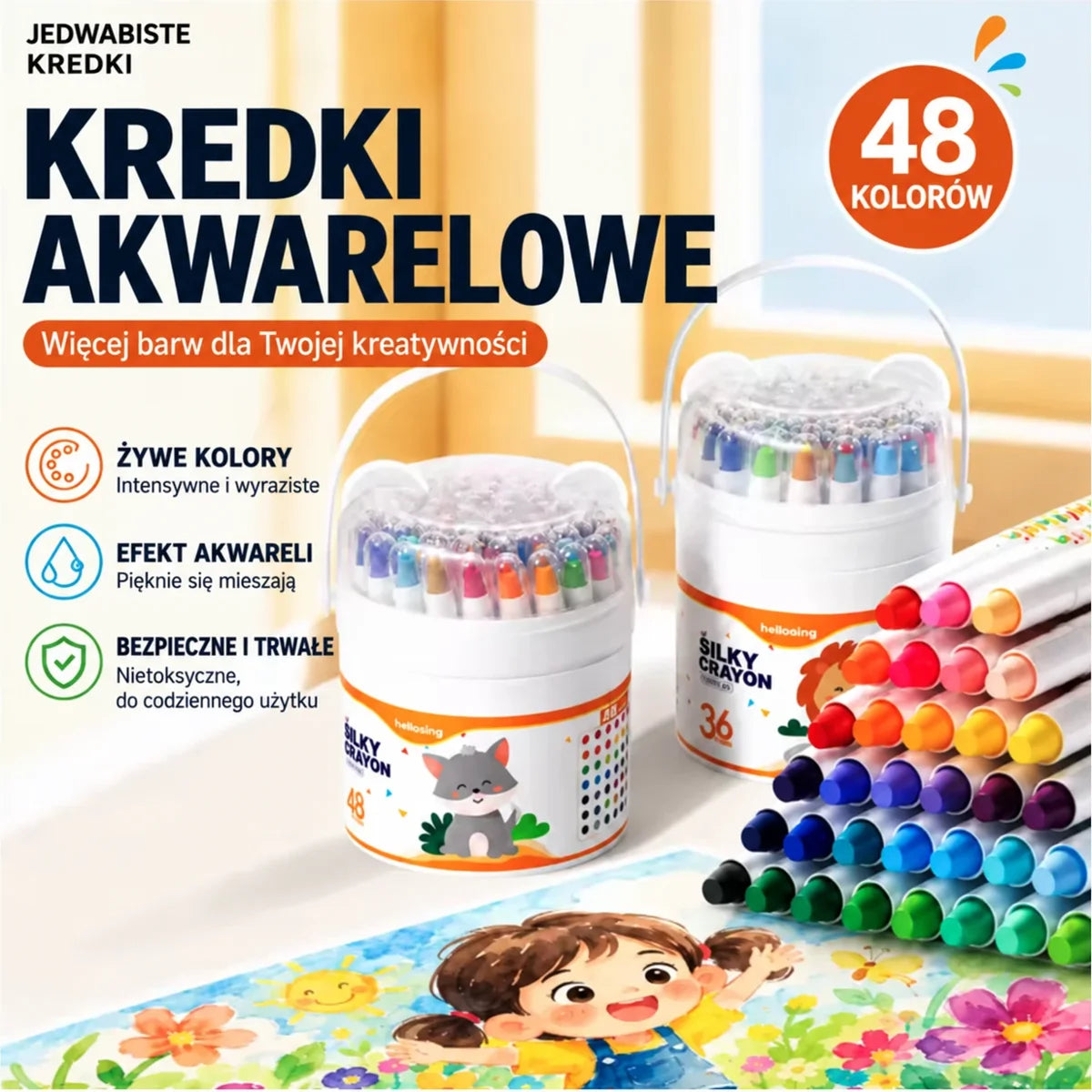 Kredki akwarelowe – efekt akwareli